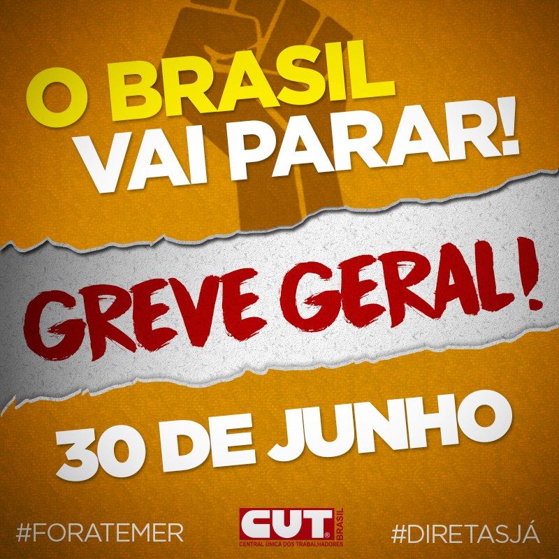 Image result for greve geral dia 30 de junho de 2017 no brasil